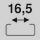 Slot width 16.5 mm for C profile