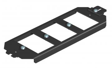 Mounting support for data technology connection sockets, system length 208 mm