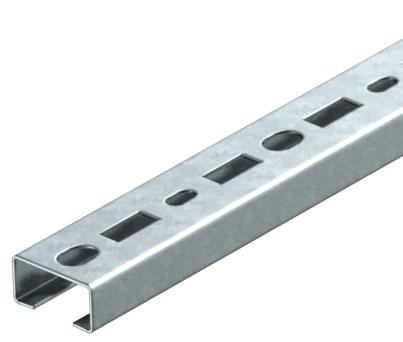 CML3518 profile rail, slot 17 mm, FS, perforated 150 | 35 | 18 | 1.25 | Steel | Strip galvanized | 