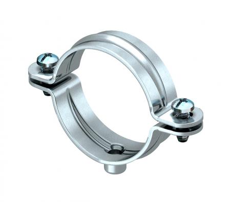 Cable and pipe spacer clip 732 with threaded connection 1 | M6 | 13.5 | 15 | Steel | Electrogalvanized, transparently passivated