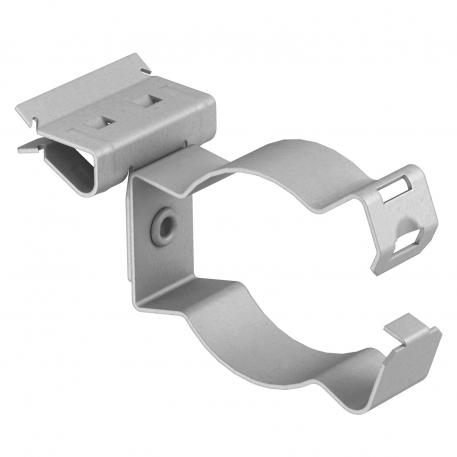 Support clamp, for pipes, closed/side