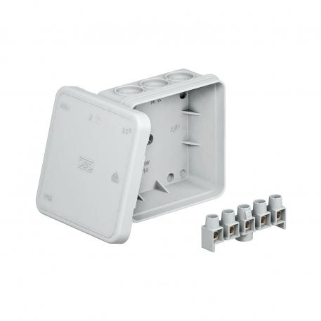 Junction box A 11 with terminal strip 75x75x35 | 12 | IP55 | Light grey; RAL 7035