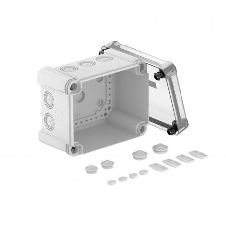 Junction box X 10 177x137x110 | 10 | IP67 | 10 x Ø20/25/32 | Grey / transparent