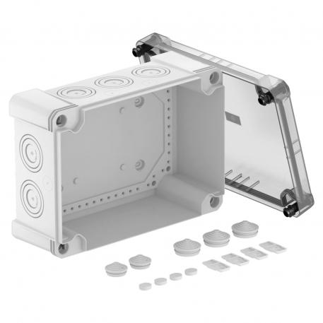 Junction box X 25 271x187x110 | 10 | IP67 | Grey / transparent