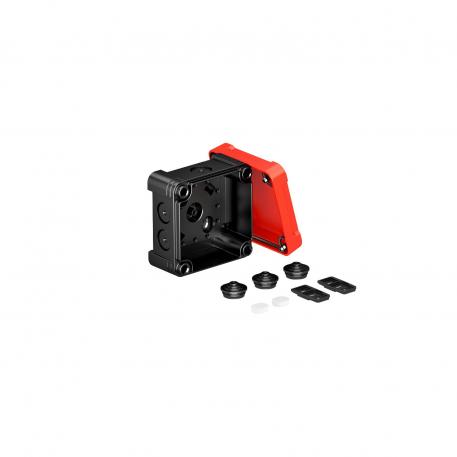 Junction box X 01 85x85x45 | 7 | IP67 | 7 x Ø20 | Black / red