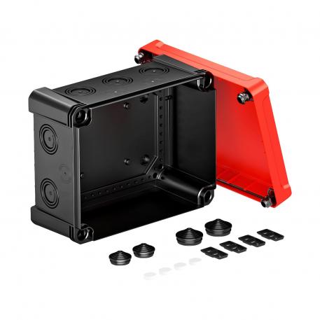 Junction box X 16 227x177x110 | 10 | IP67 | 10 x Ø25/32/40 | Black / red