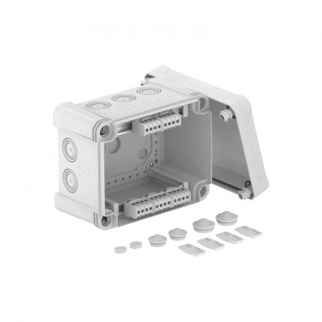 Junction box X 10 with terminal strip 177x137x110 | 10 | IP67 | 10 x Ø20/25/32 | Light grey; RAL 7035