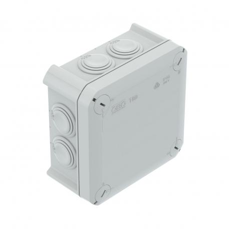 Junction box T 60, plug-in seal 100x100x48 | 7 | IP66 | Light grey; RAL 7035