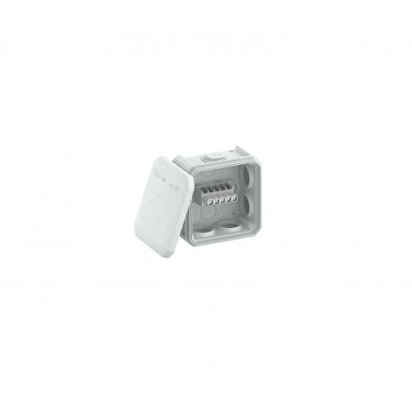 Junction box T 40, plug-in seal, terminal strip 77x77x46 | 7 | IP56 | 7 x M25 | Light grey; RAL 7035