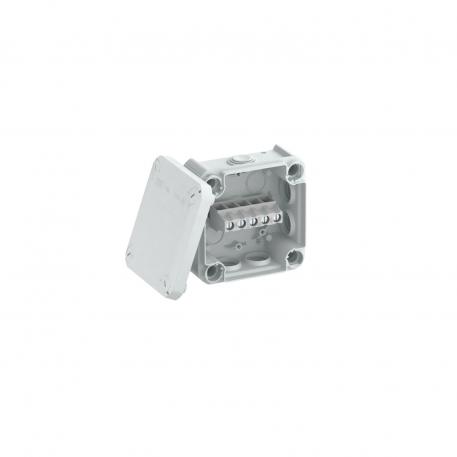 Junction box T 60, plug-in seal, terminal strip 100x100x48 | 7 | IP66 | Light grey; RAL 7035