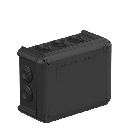 Junction box T 100, plug-in seal 136x102x57 | 10 | IP66 | Graphite black; RAL 9011