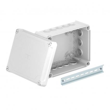 Junction box T250, plug-in seal, elevated cover 225x173x103 | 16 | IP66 | Light grey; RAL 7035