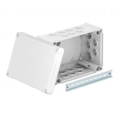 Junction box T350, plug-in seal, elevated cover 267x182x127 | 24 | IP66 | Light grey; RAL 7035