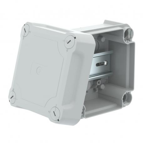 Junction box T60, closed, elevated cover 100x100x63 |  | IP66 | Light grey; RAL 7035