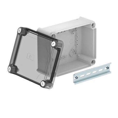 Junction box T160, closed, transparent elevated cover 176x135x84 |  | IP66 | Light grey; RAL 7035