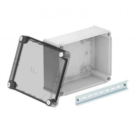 Junction box T250, closed, transparent elevated cover 225x173x102 |  | IP66 | Light grey; RAL 7035