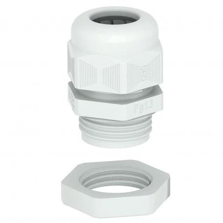 Cable gland, PG thread, set with locknut, light grey  |  | Pg 7 | no | Light grey; RAL 7035