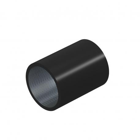 Black powder-coated steel sleeve, with thread 16 | M16x1,5