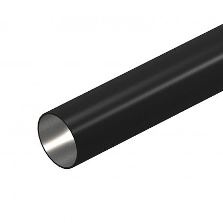 Armoured steel pipe without thread, black 16 | M16 | Jet black; RAL 9005