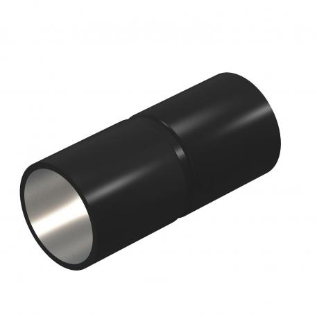 Armoured steel pipe connection sleeve without thread, black 