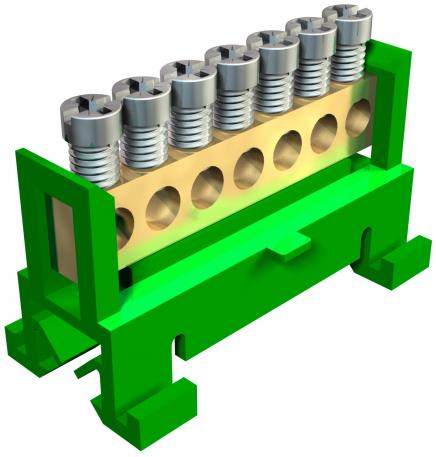 Protection conductor terminal, with screw contacts, 7 terminals 7 | 10 | 16