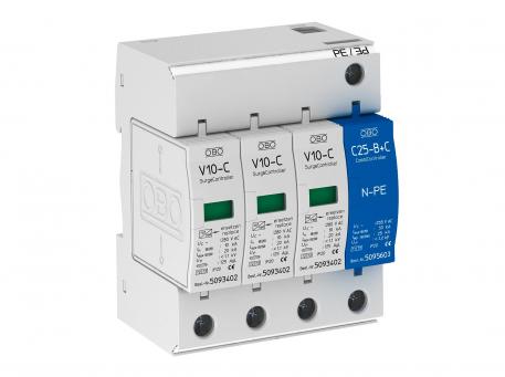 Surge arrester V10 3-pole + NPE 280 V 3+N/PE | 280 | IP20