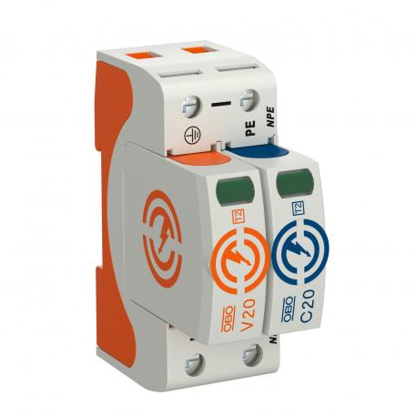 Surge arrester V20, 1-pole + NPE, 280 V 1+N/PE | 280 | IP20