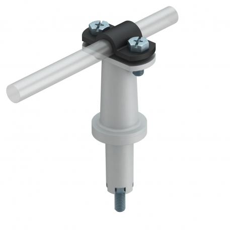 Roof conductor holder for tiled, slated and corrugated roofs, with crossbar