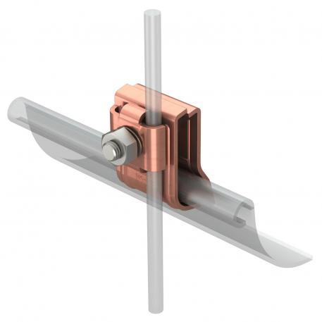 Gutter clamp RK-FIX Cu 2 x Rd 8/ 2 x Rd 6 | 25 | 15