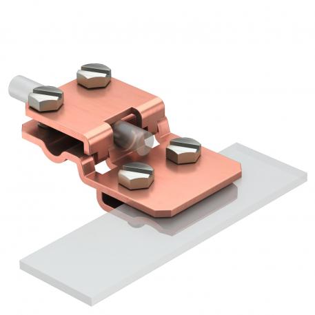 Folding clamp and connection terminal up to 5 mm Cu plate thickness