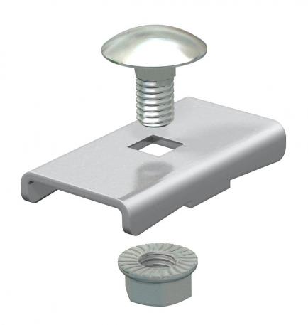 Clamping piece LKS 40 A2 45 | Stainless steel | Bright, treated | 