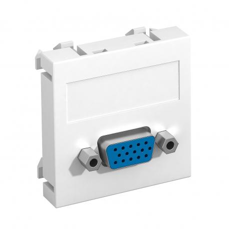 VGA connection, 1 module, straight outlet, as screw connection  |  | VGA | Pure white; RAL 9010