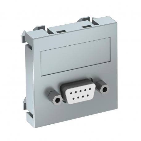 D-Sub9 connection, 1 module, straight outlet, as screw connection  |  | D-Sub miniature | Aluminium painted