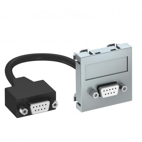 D-Sub9 connection, 1 module, straight outlet, with connection cable Straight |  | D-Sub miniature | Aluminium painted