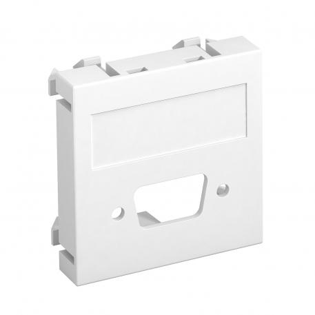 Multimedia support for VGA/D-Sub9 plug connection, 1 module, straight outlet Straight |  | VGA | Pure white; RAL 9010