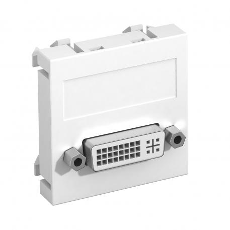 DVI-D connection, 1 module, straight outlet, as screw connection  |  | Miscellaneous | Pure white; RAL 9010