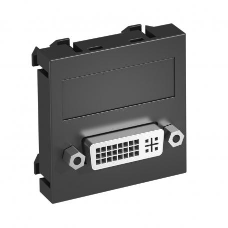 DVI-D connection, 1 module, straight outlet, as screw connection Straight |  | Miscellaneous | Black-grey; RAL 7021