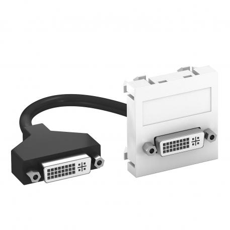 DVI-I connection, 1 module, straight outlet, with connection cable Straight |  | Miscellaneous | Pure white; RAL 9010