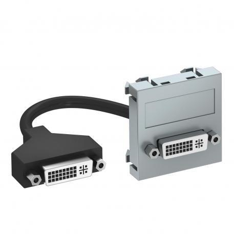 DVI-I connection, 1 module, straight outlet, with connection cable Straight |  | Miscellaneous | Aluminium painted