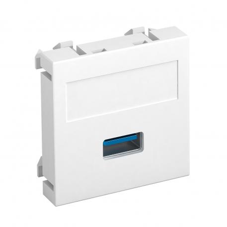 USB 2.0/3.0 connection, 1 module, straight outlet, as screw connection  |  | USB | Pure white; RAL 9010