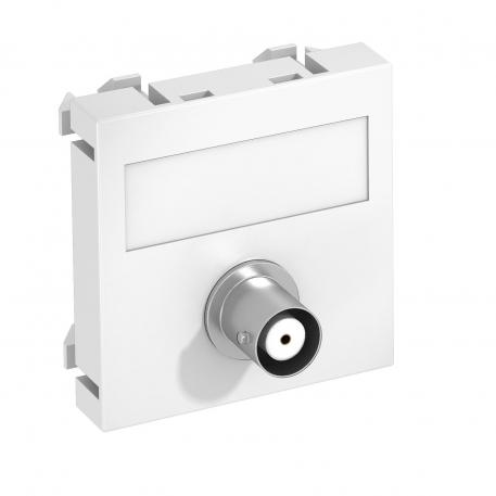 BNC connection, 1 module, straight outlet, as 1:1 coupling, pure white  |  | BNC/TNC | Pure white; RAL 9010