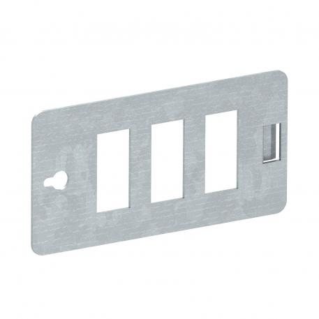 CP support plate for 3 snap-in plug connectors, 3-pole 