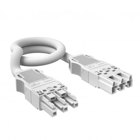 3-wire connection cable, PVC, cross-section 2.5 mm², white