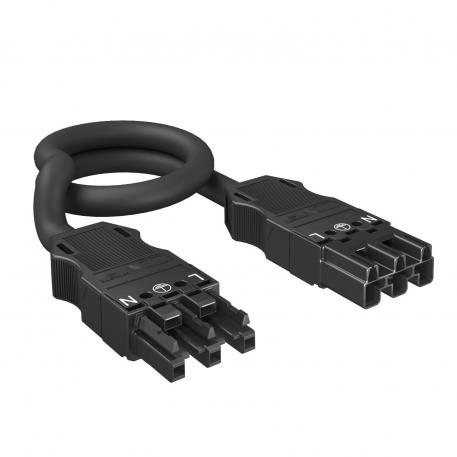 3-wire connection cable, halogen-free, cross-section 2.5 mm², black