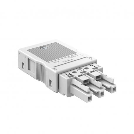 Socket section 3-pin, white 