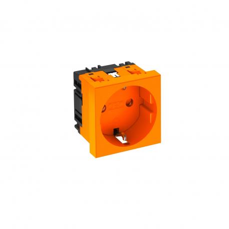 0° socket, protective contact, single 1 | single 0° | Pure orange; RAL 2004