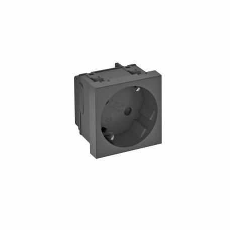 33° socket, protective contact, single 1 | Single 33° | Black-grey; RAL 7021