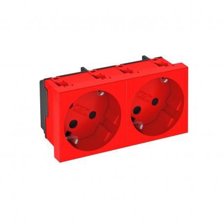 33° socket, protective contact, encoded version, double 2 | Double 33° | Signal red; RAL 3001