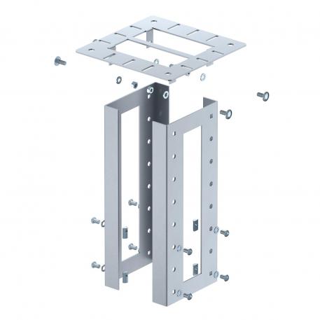 Ceiling fastening for service poles