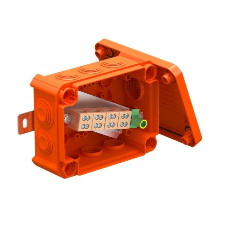 FireBox T100 with plug-in seals, double terminals 136x102x57 | 10 | IP66 | Pastel orange; RAL 2003